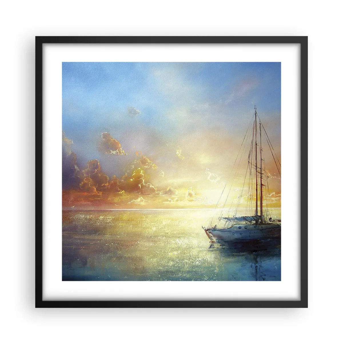 Poster in black frame - In a Golden Bay - 50x50 cm