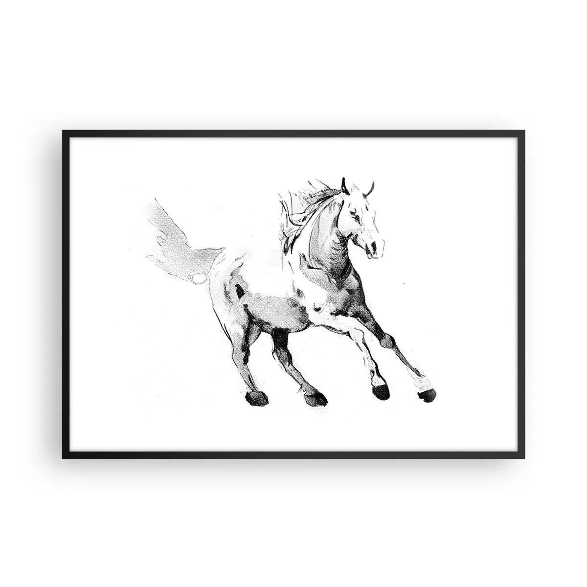 Poster in black frame - Untamed Soul - 100x70 cm