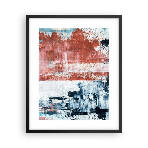 Poster in black frame - Abstract Fifty Fifty - 40x50 cm