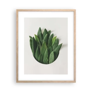 Poster in light oak frame - Untamed Curiosity - 40x50 cm