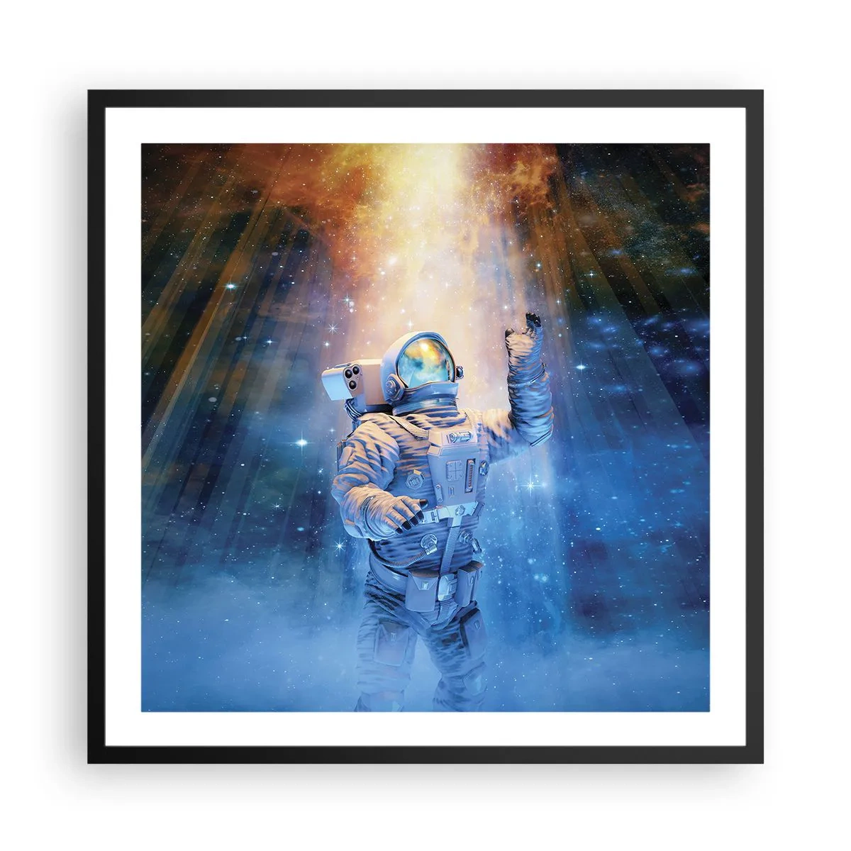 Poster in black frame - Finally at the Destination - 60x60 cm