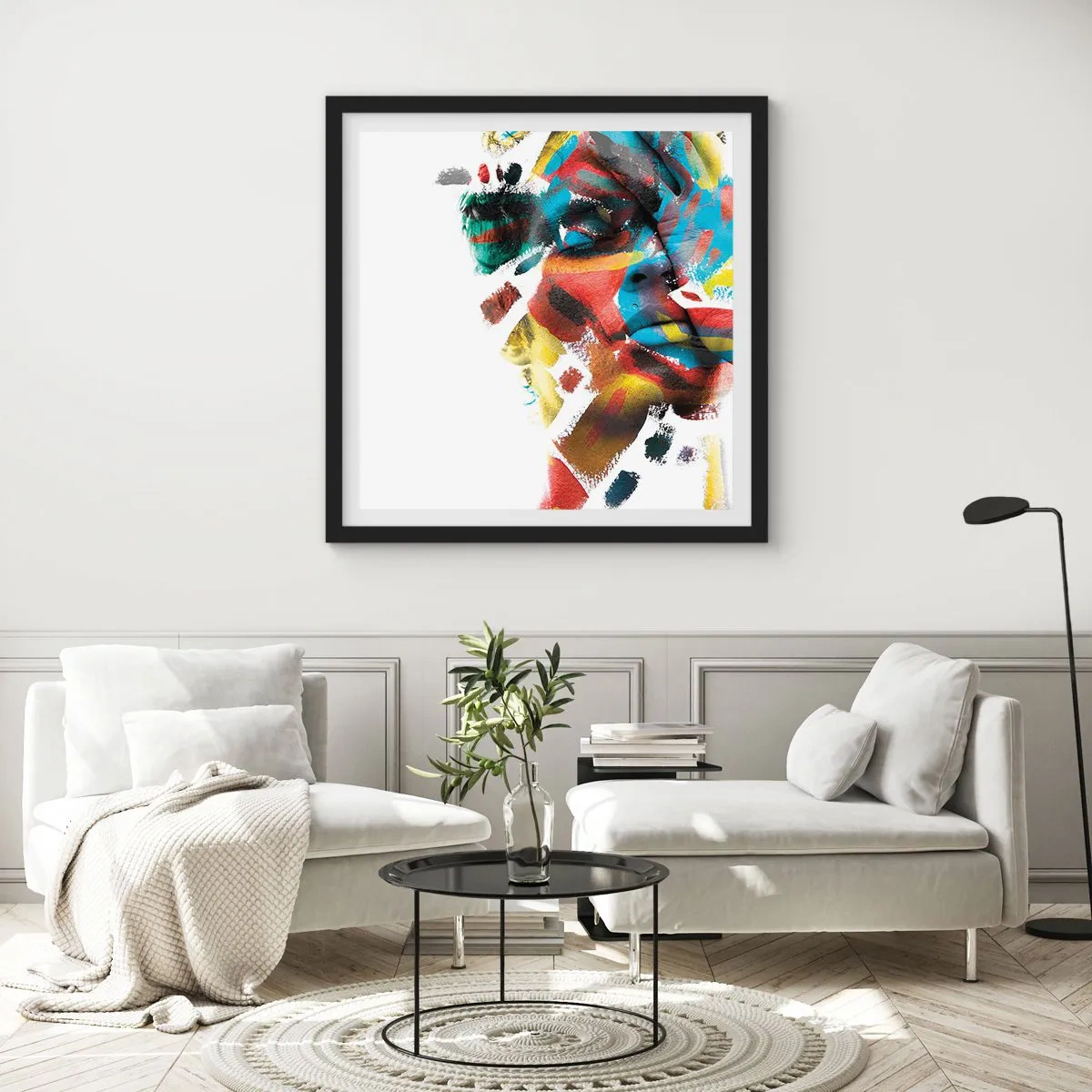 Poster in black frame - Colourful Personality - 40x40 cm