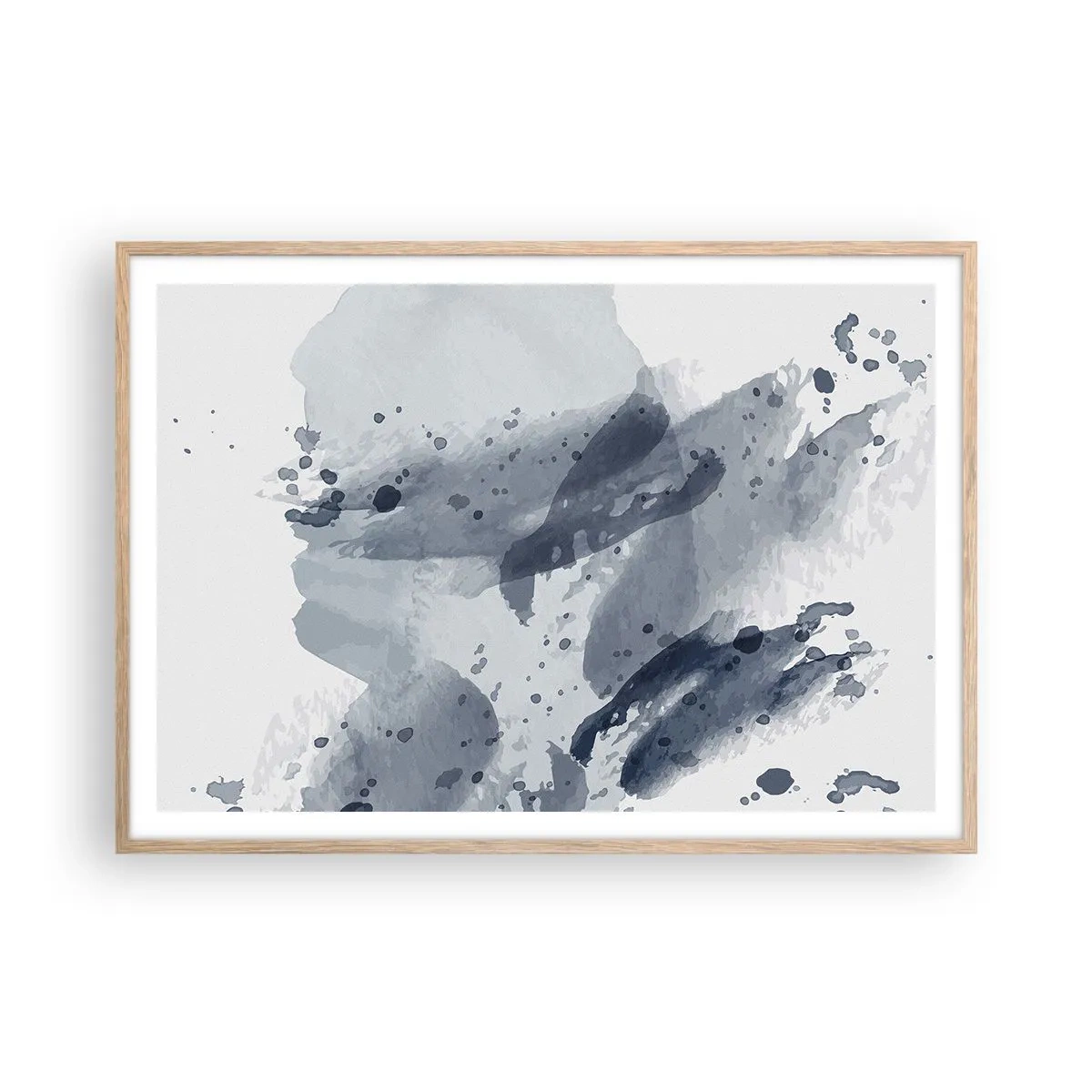 Poster in light oak frame - Study in Nature of Water - 100x70 cm