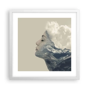Poster in white frmae - Beauty of Elements - 40x40 cm