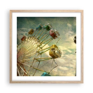 Poster in light oak frame - There Will Be Fun… - 50x50 cm