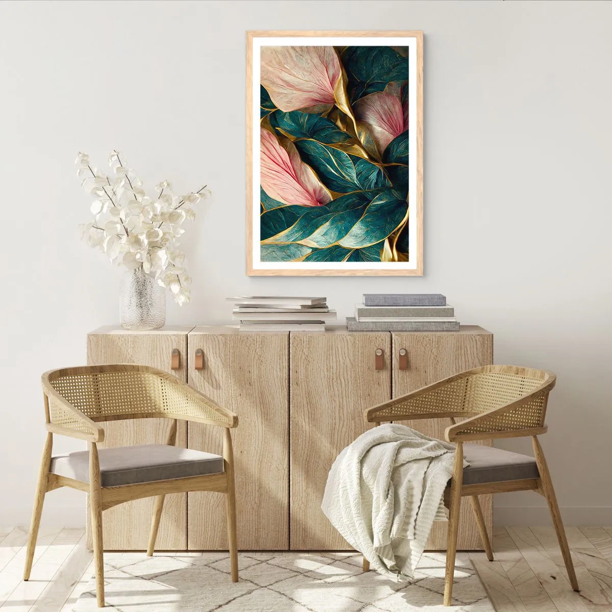Poster in light oak frame - Natural Elegance and Style - 50x70 cm