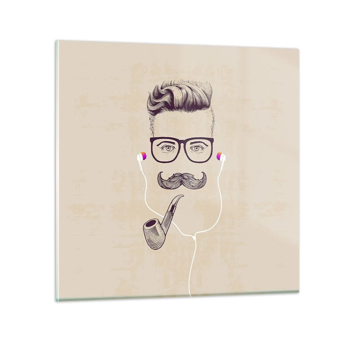Glass picture - A Real Man? - 70x70 cm