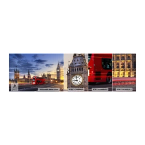 Photo Wallpaper Sample Self-Adhesive Deluxe Sticker - Characteristic Landmarks - City, London, Architecture - 100x30 cm