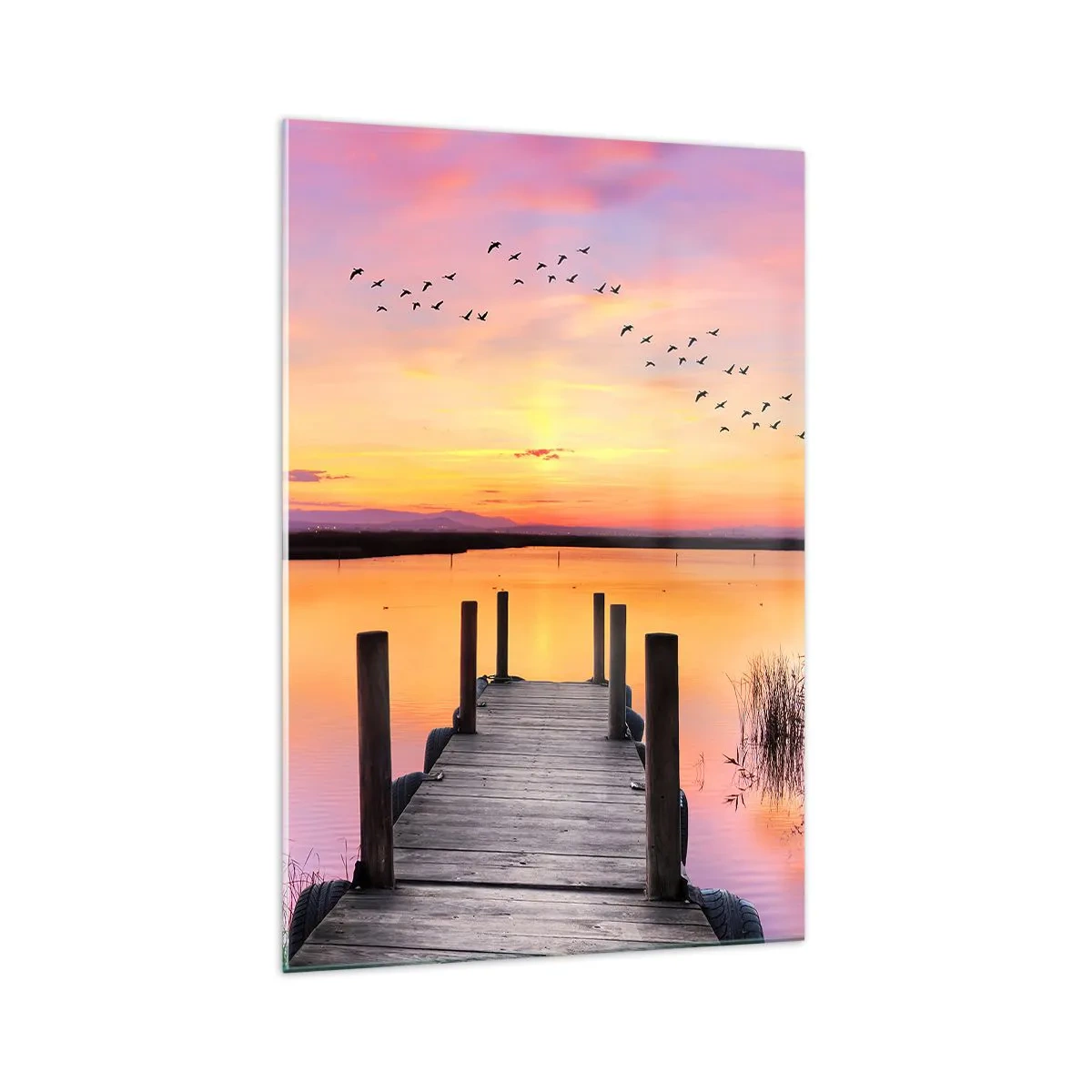 Glass picture - Violet Quiet Dawn - 70x100 cm