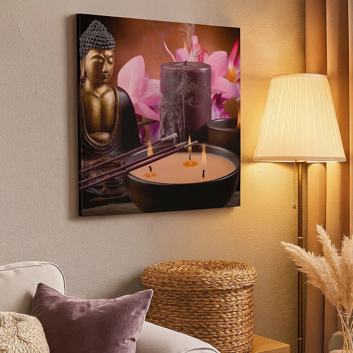 Canvas picture - Clear the Mind, Calm the Body - 30x30 cm