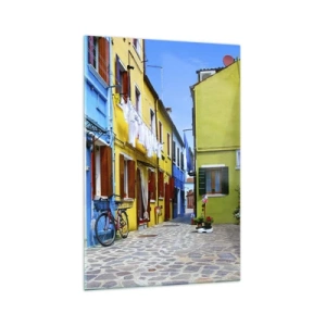 Glass picture - Sweet, Pastel Alley  - 70x100 cm