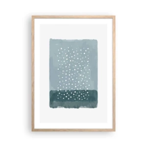 Poster in light oak frame - Grown on the Blue - 50x70 cm