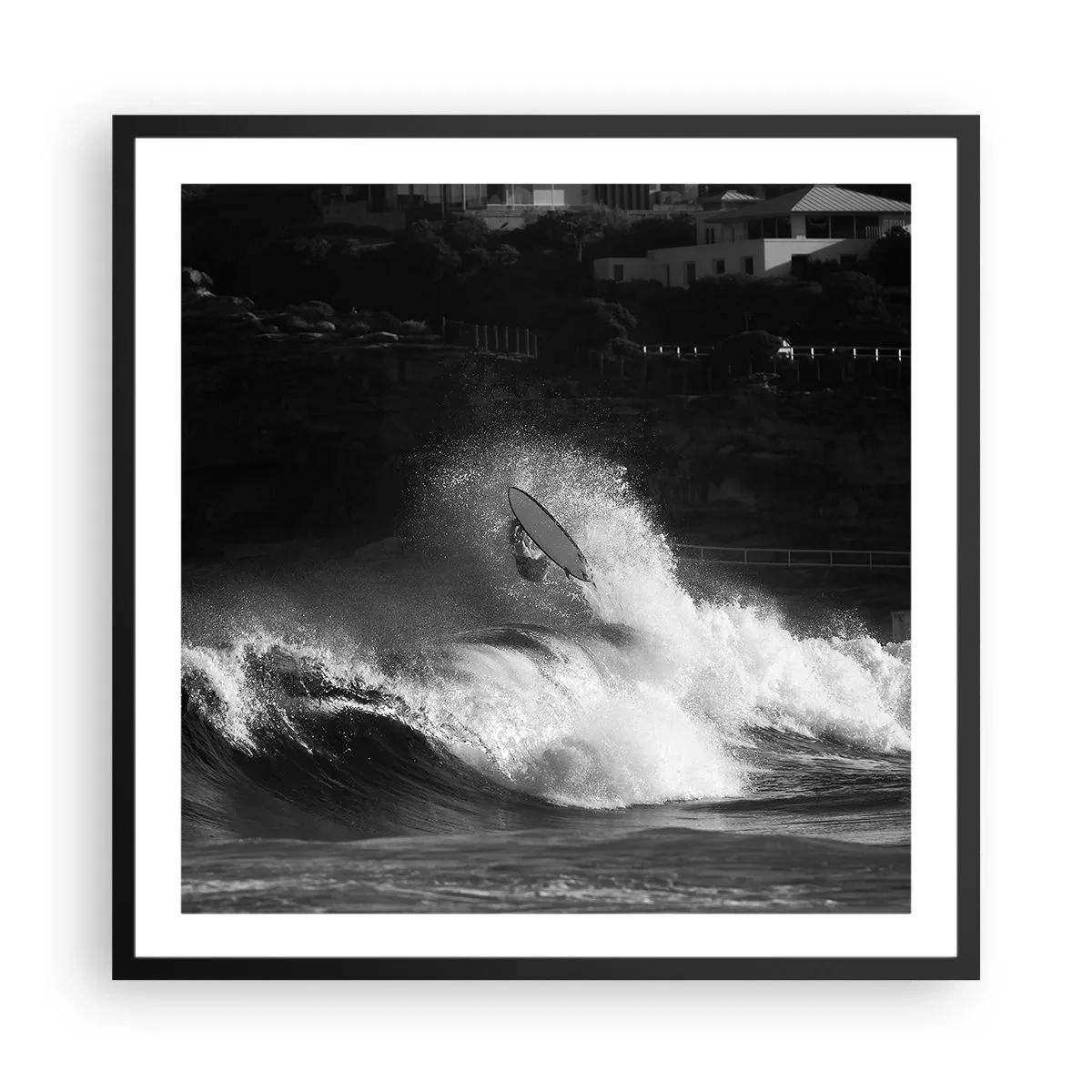 Poster in black frame - Challenge Accepted! - 60x60 cm