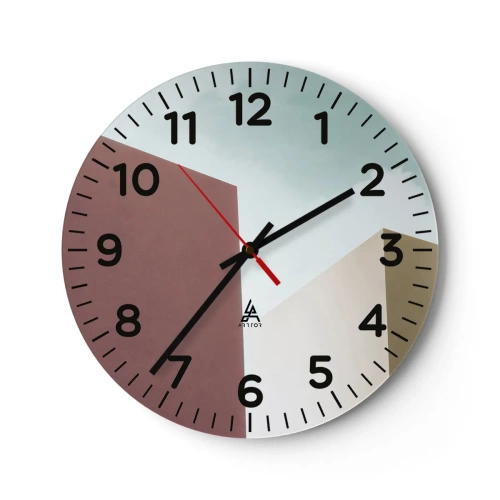 Wall clock - Clock on glass - Geometry of a Sunny summer - 30x30 cm