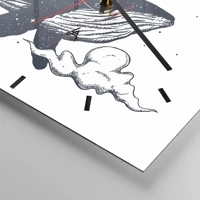 Clock face with lines