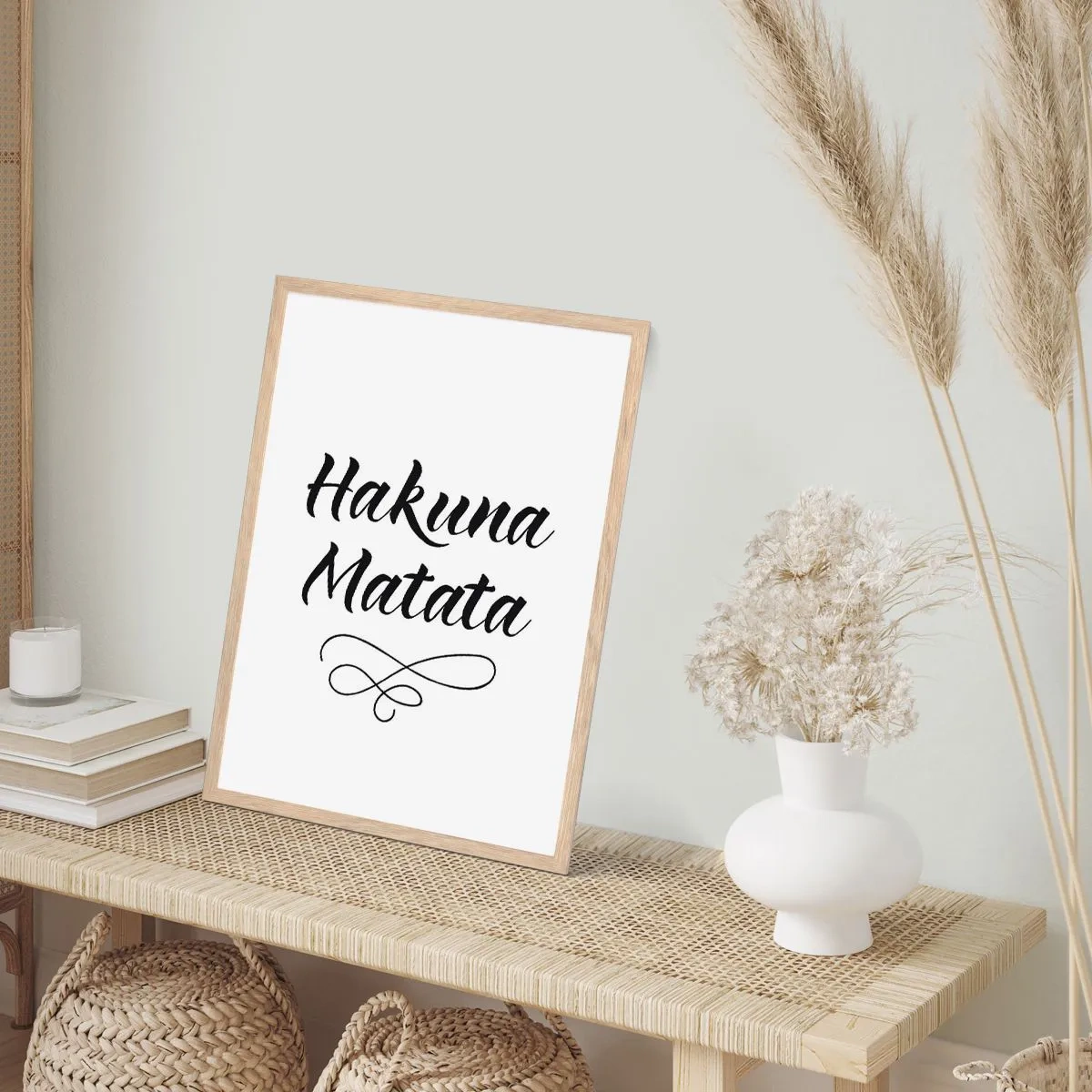 Poster in light oak frame - Best Advice - 40x50 cm