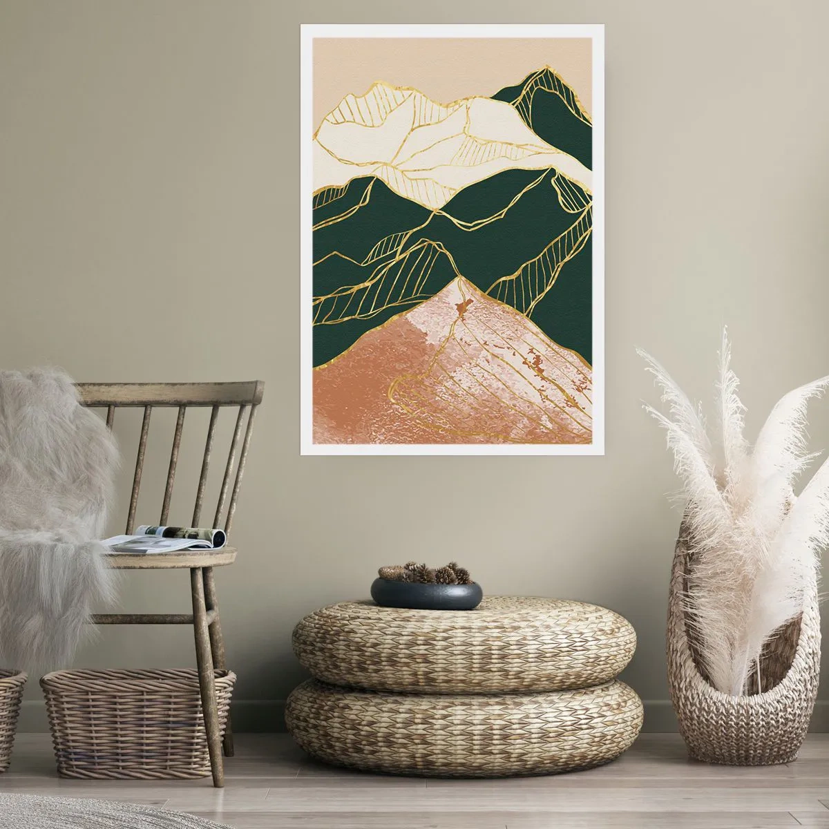 Poster - Golden Peaks - 70x100 cm