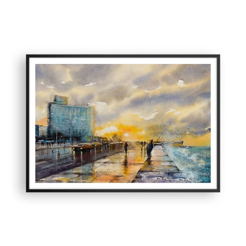 Poster in black frame - Life On the Coast - 100x70 cm