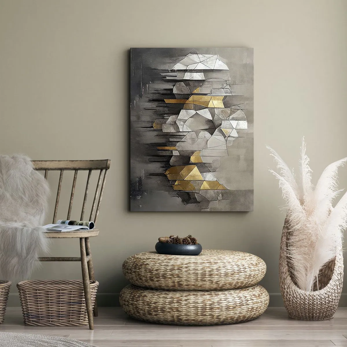 Canvas picture - Composition of Ice and Light - 70x100 cm