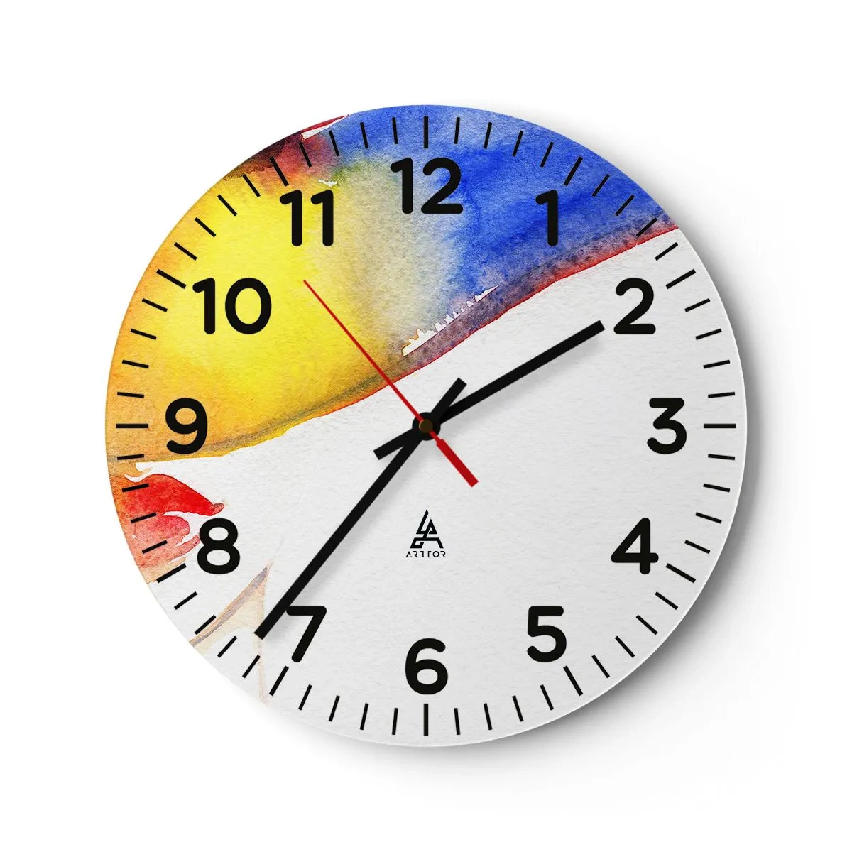 Wall clock - Clock on glass - Portrait of a Lady - 30x30 cm