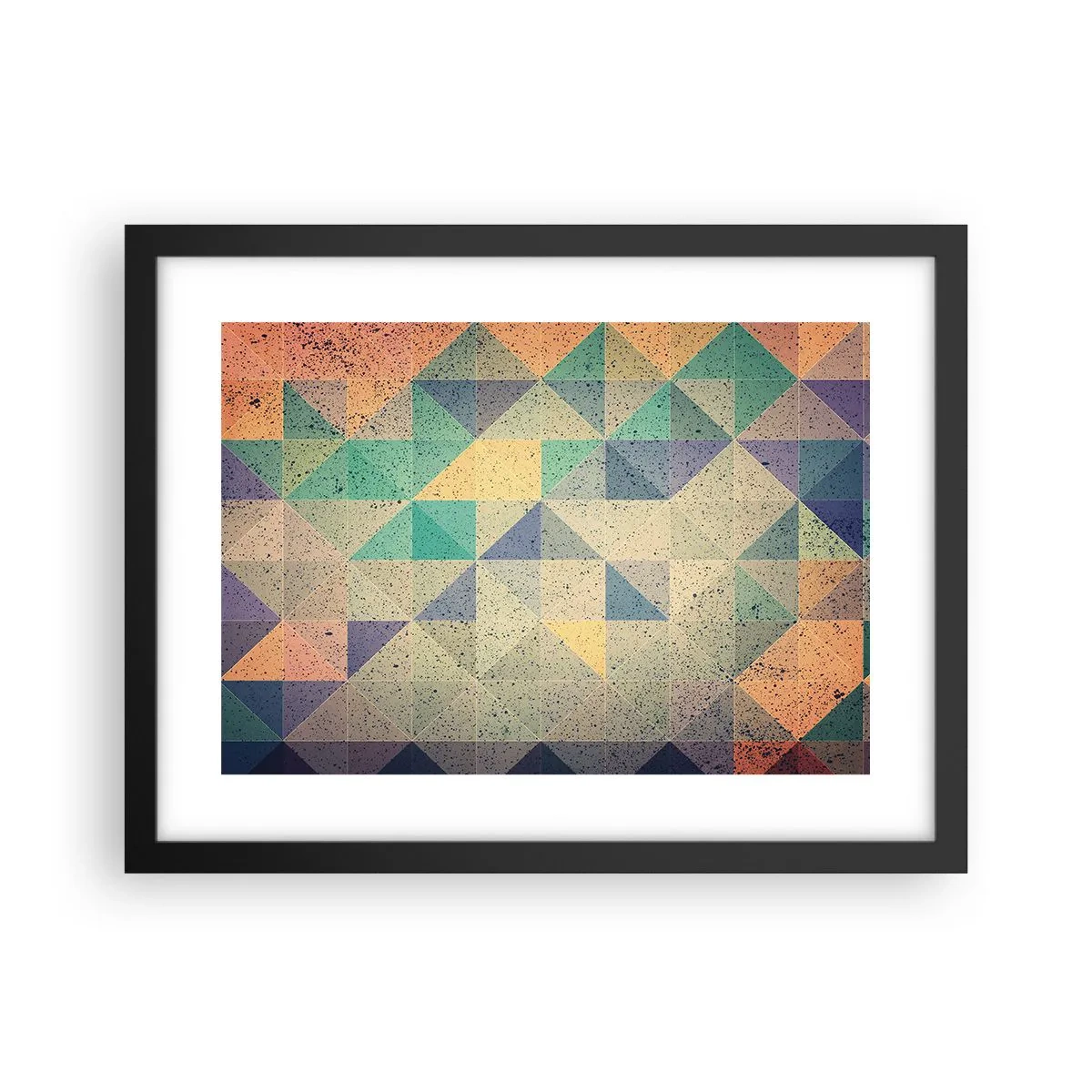 Poster in black frame - The Republic of Triangles - 40x30 cm