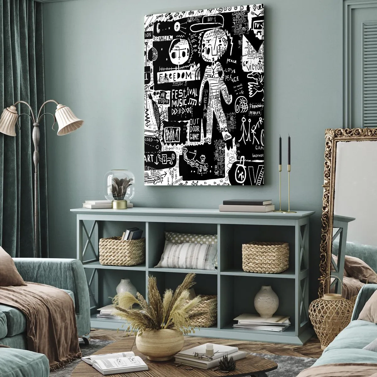 Canvas picture - Rights and Joys of Youth - 55x100 cm
