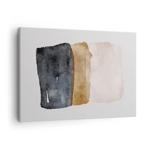 Canvas picture - A minimalist composition of three rectangles in earthy shades. - 70x50cm - Composition of the Colours of the Soil - Modern wall decoration for the living room and bedroom ARTTOR