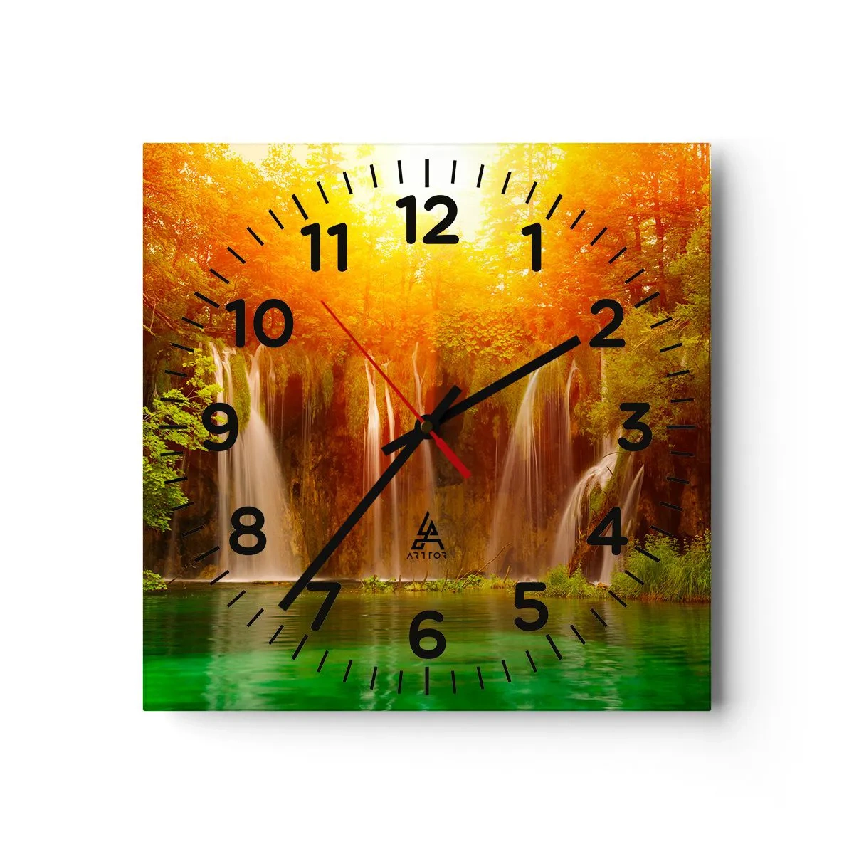 Wall clock - Clock on glass - In the Sun and in the Shade - 30x30 cm