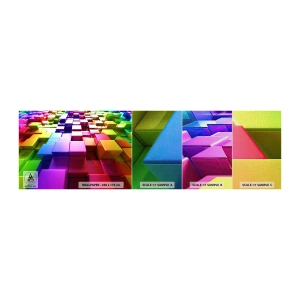 Photo Wallpaper Sample Premium Canvas - Optical Harmony - Abstraction, Graphics, 3D - 100x30 cm