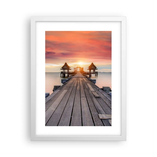 Poster in white frmae - Sunset on the East - 30x40 cm