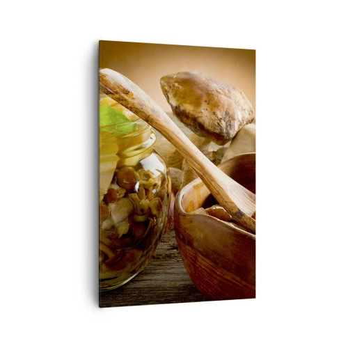 Canvas picture - Boletus Fresh or Salted: Flavour of Autumn - 80x120 cm