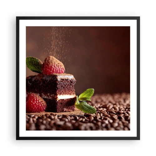 Poster in black frame - Life Is Sweet - 60x60 cm