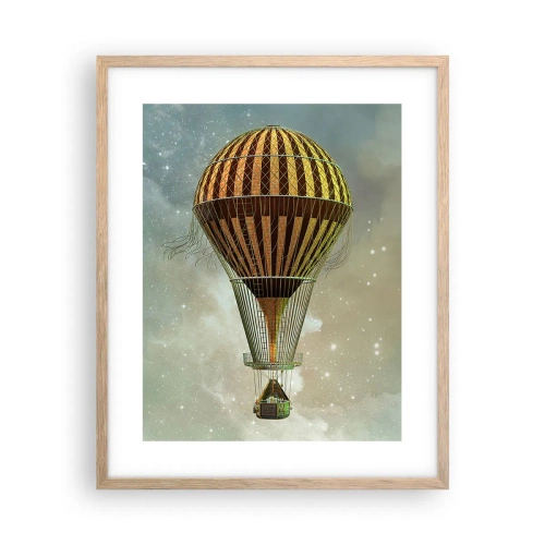 Poster in light oak frame - Pioneer Flight - 40x50 cm