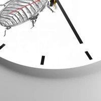 Clock face with lines