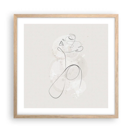 Poster in light oak frame - Spiral of Beauty - 50x50 cm
