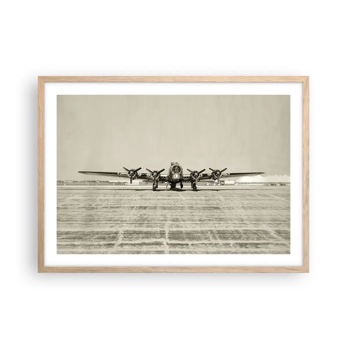 Poster in light oak frame - Ready as Always - 70x50 cm