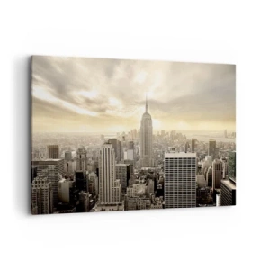 Canvas picture - New York Woven in Grey - 100x70 cm