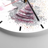 Clock face with lines