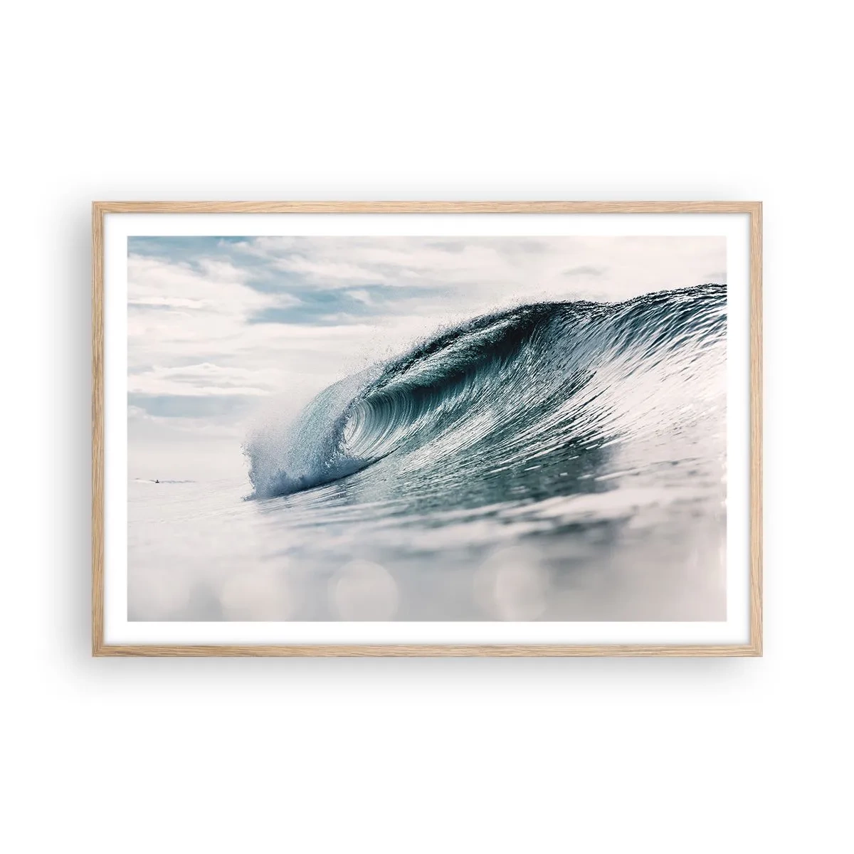 Poster in light oak frame - Water Summit - 91x61 cm