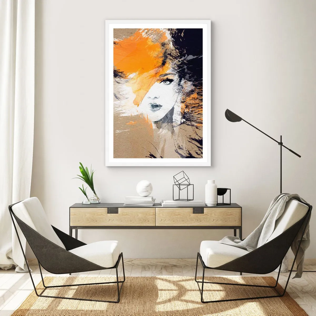 Poster in white frmae - And There Was Light - 70x100 cm