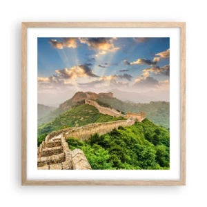 Poster in light oak frame - Neverending Grandeur - 50x50 cm