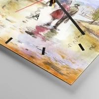 Clock face with lines