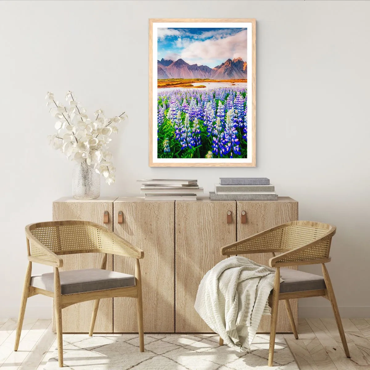 Poster in light oak frame - Strength and Severity next to Sweetness - 30x40 cm