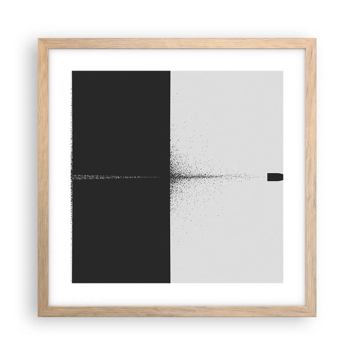 Poster in light oak frame - Straight to the Point - 40x40 cm