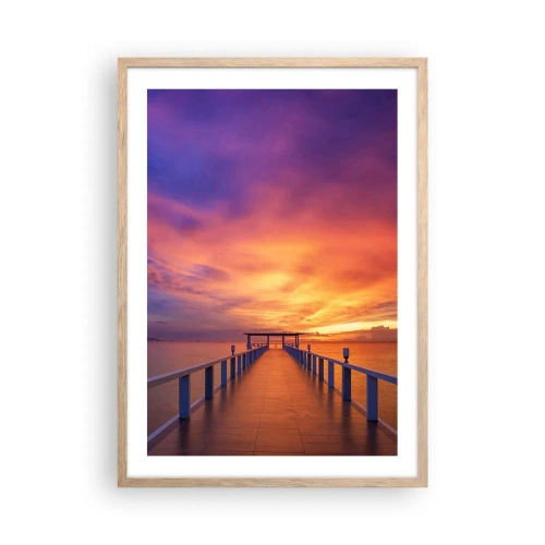 Poster in light oak frame - Limitless - 50x70 cm