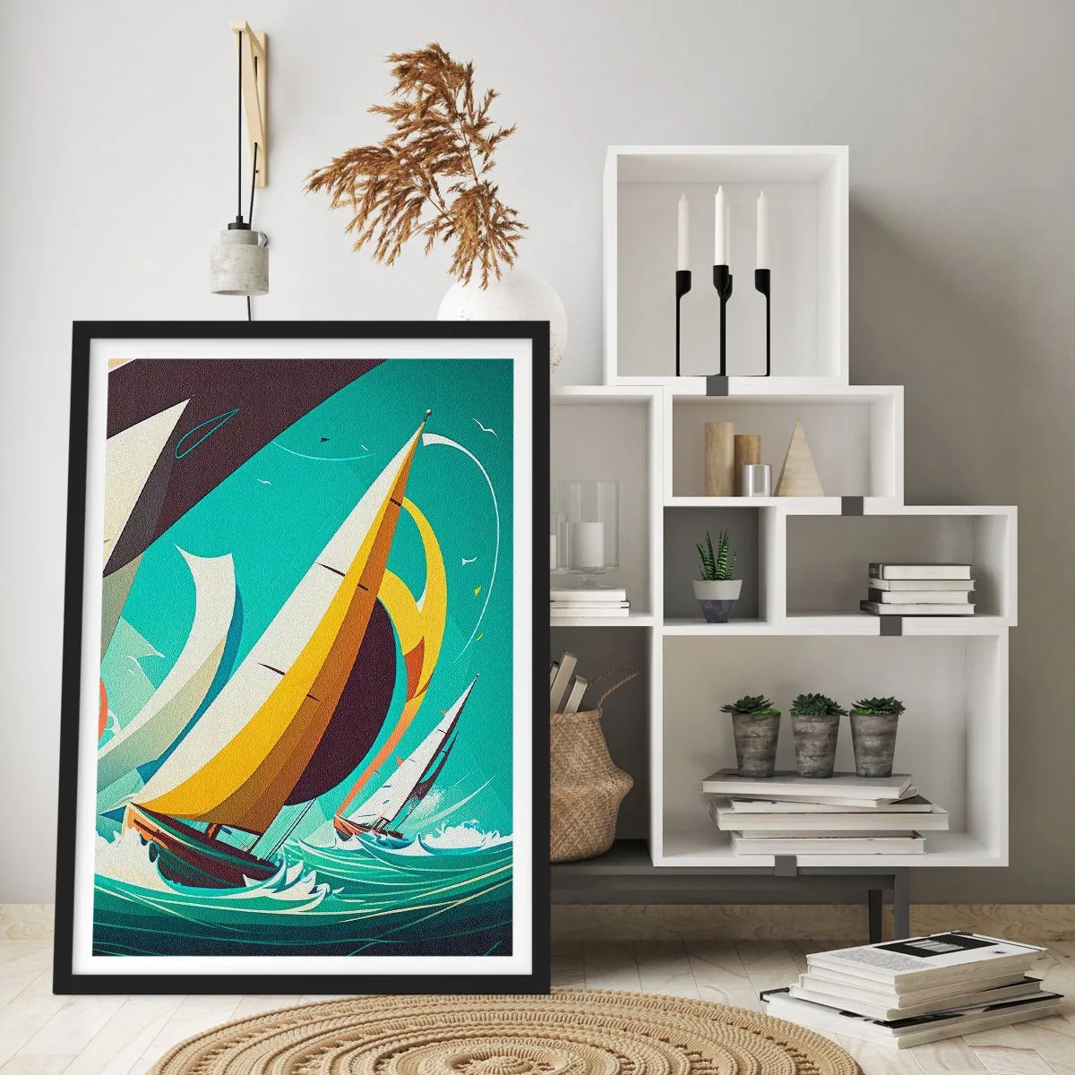 Poster in black frame - Standing Up to Elements - 50x70 cm