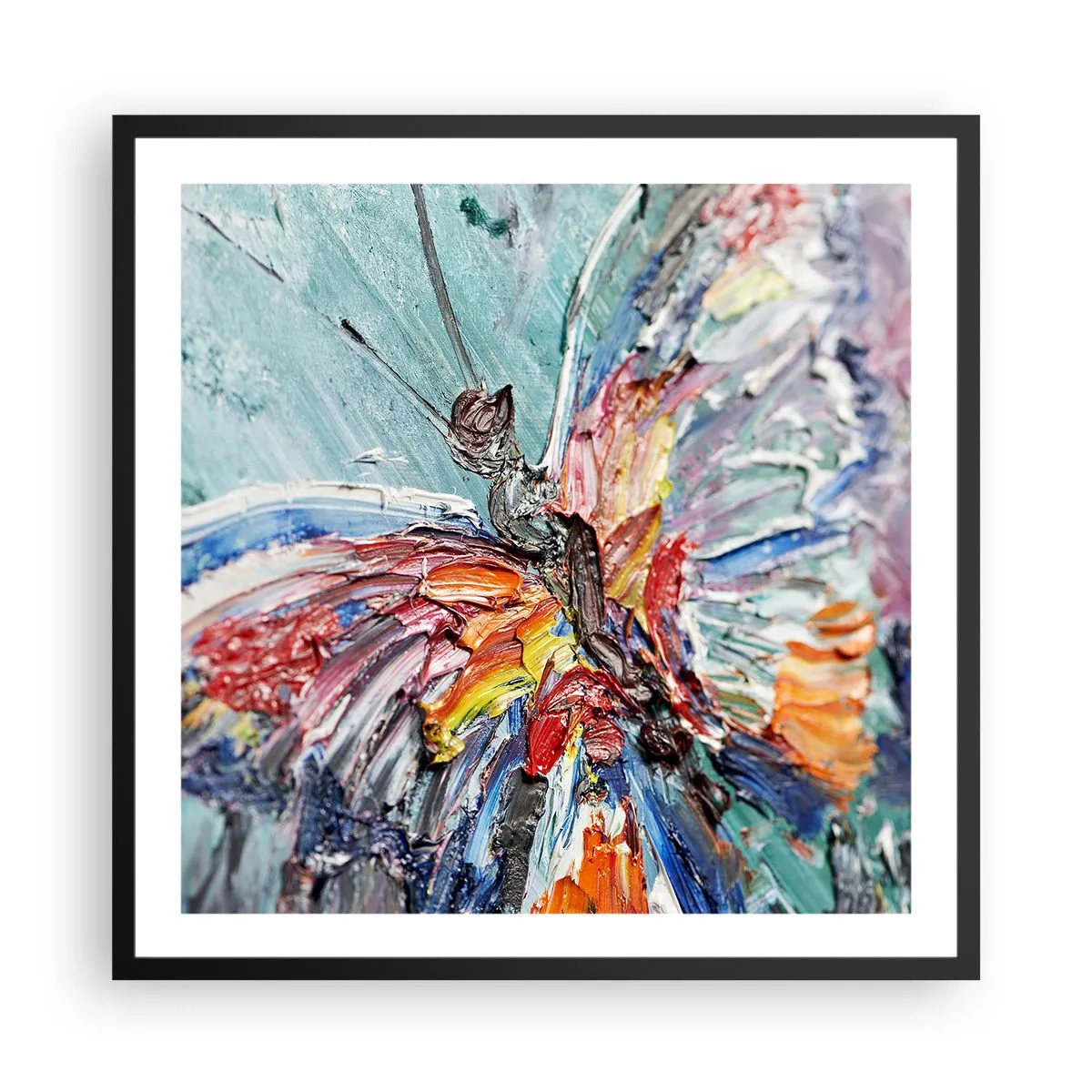 Poster in black frame - Painted by Nature - 60x60 cm