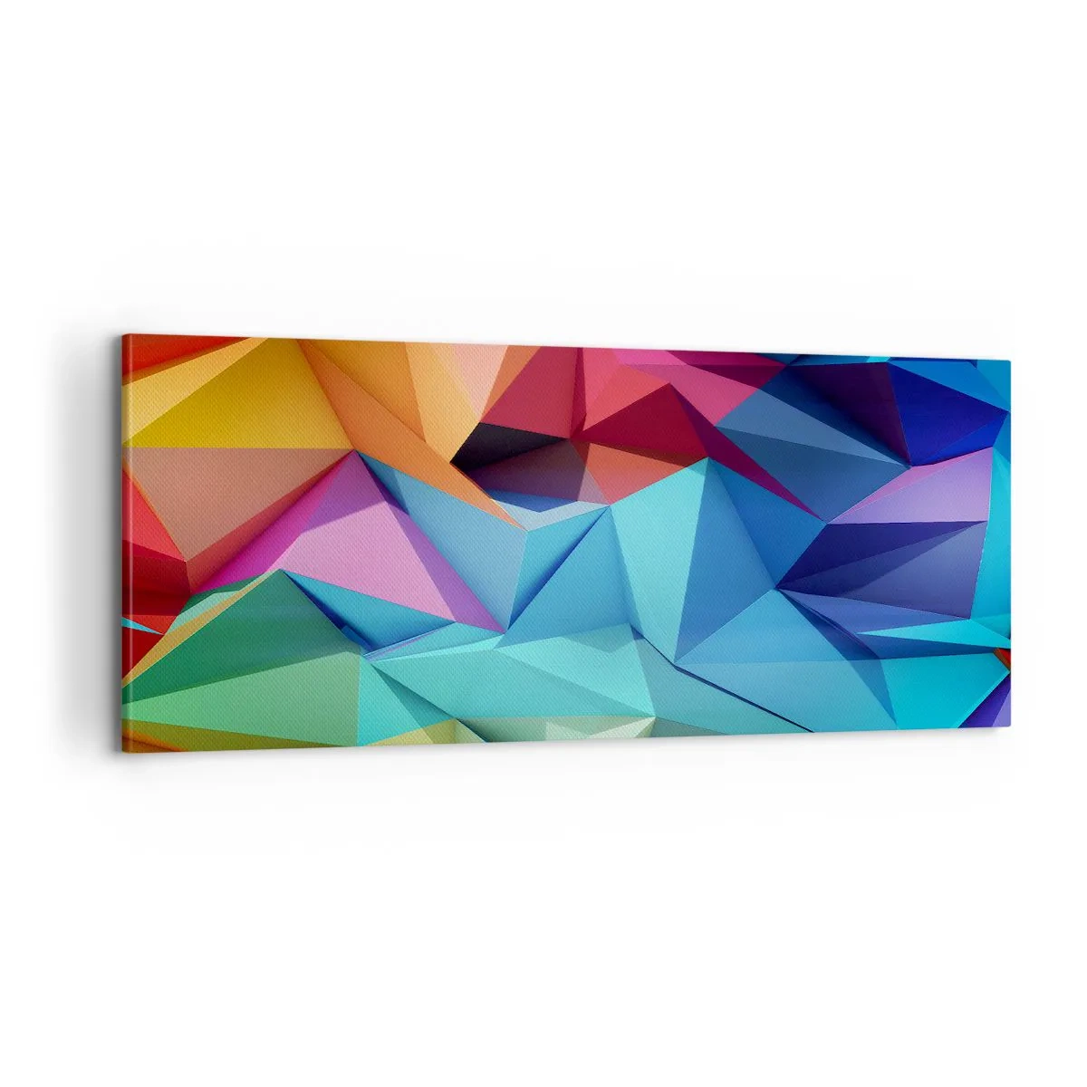 Canvas picture - Rainbow Origami - 100x40 cm