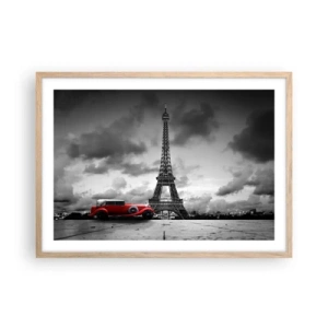 Poster in light oak frame - Not So Long Ago in Paris - 70x50 cm