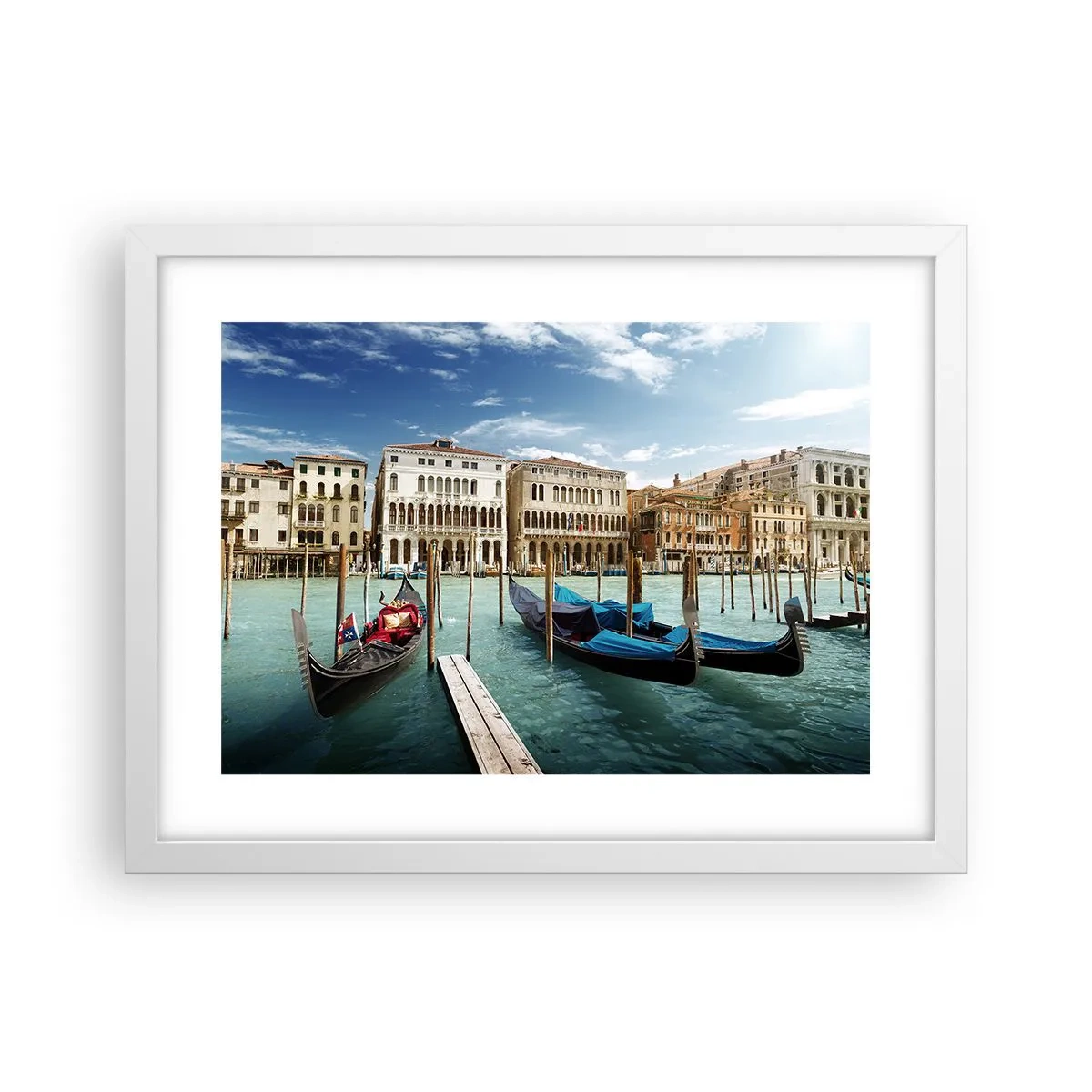 Poster in white frmae - Palaces in Blue - 40x30 cm